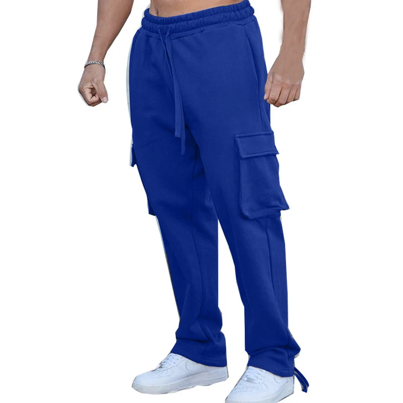 Herren Cargo-Sweathose im Relaxed-Fit mit großen Klappentaschen und Kordelzug Drune