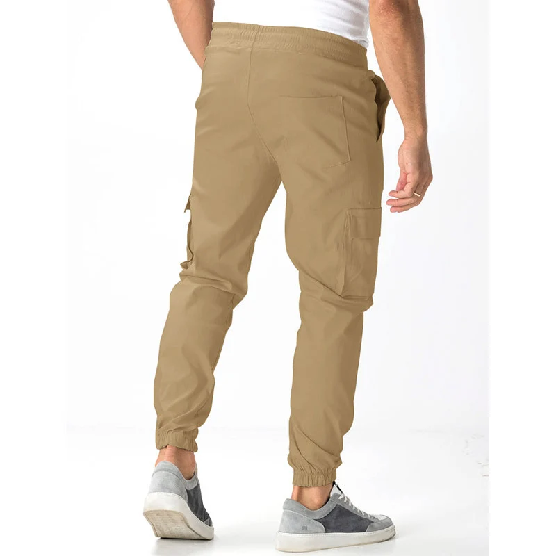 Herren Cargo-Jogginghose im Relaxed-Fit mit Kordelzug, elastischen Bündchen und Mehrfachtaschen Drune