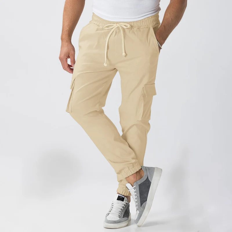 Herren Cargo-Jogginghose im Relaxed-Fit mit Kordelzug, elastischen Bündchen und Mehrfachtaschen Drune