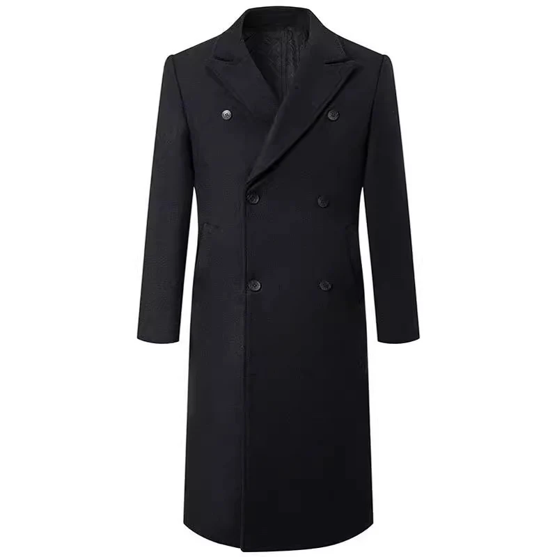 Herren Doppelreihiger City Mantel aus Wollmix mit taillierter Silhouette Drune