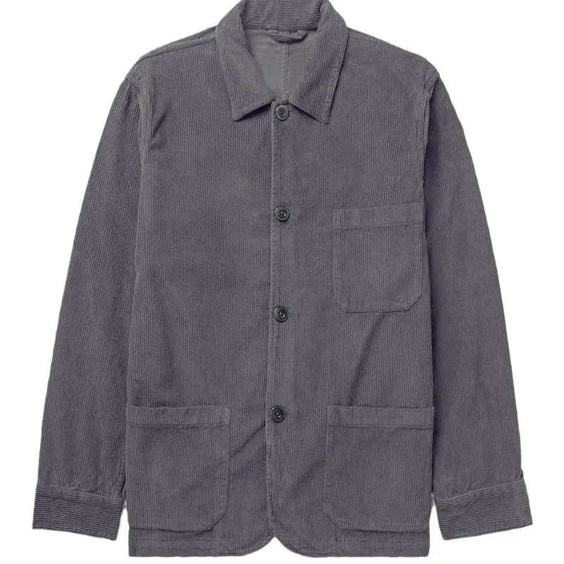 Herren Cord-Workerjacke mit Hemdkragen und aufgesetzten Taschen Drune