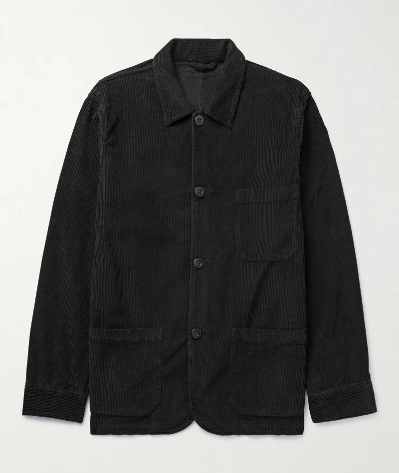 Herren Cord-Workerjacke mit Hemdkragen und aufgesetzten Taschen Drune