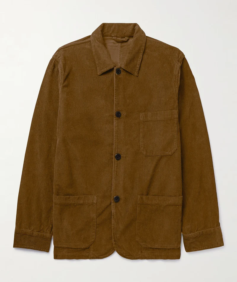 Herren Cord-Workerjacke mit Hemdkragen und aufgesetzten Taschen Drune