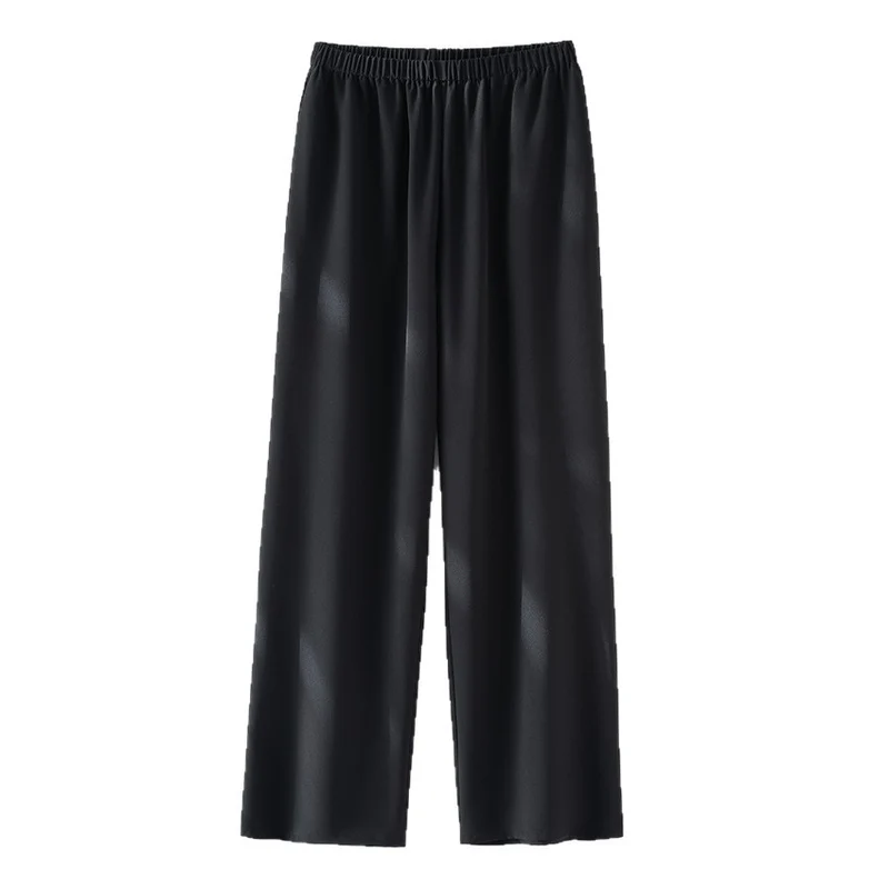 Damen Weite Satin-Hose mit Komfortbund und fließender Silhouette Drune