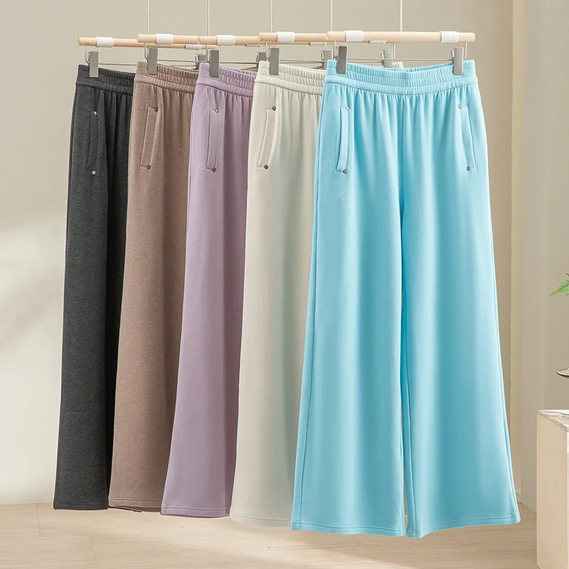 Damen Weite Satin-Hose mit hohem Elastikbund und fließender Drapierung Drune