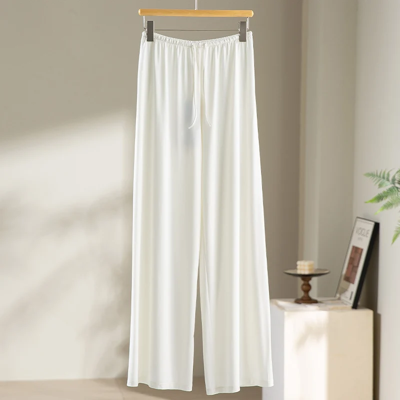 Damen Weite Lounge-Hose mit elastischem Bund und Tunnelzug Drune