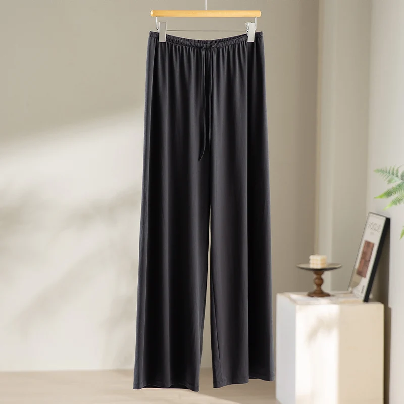 Damen Weite Lounge-Hose mit elastischem Bund und Tunnelzug Drune