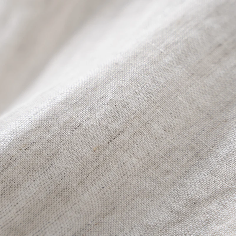 Damen Weite Leinenhose mit hoher Taille, Kellerfalten und elastischem Rückenbund Drune