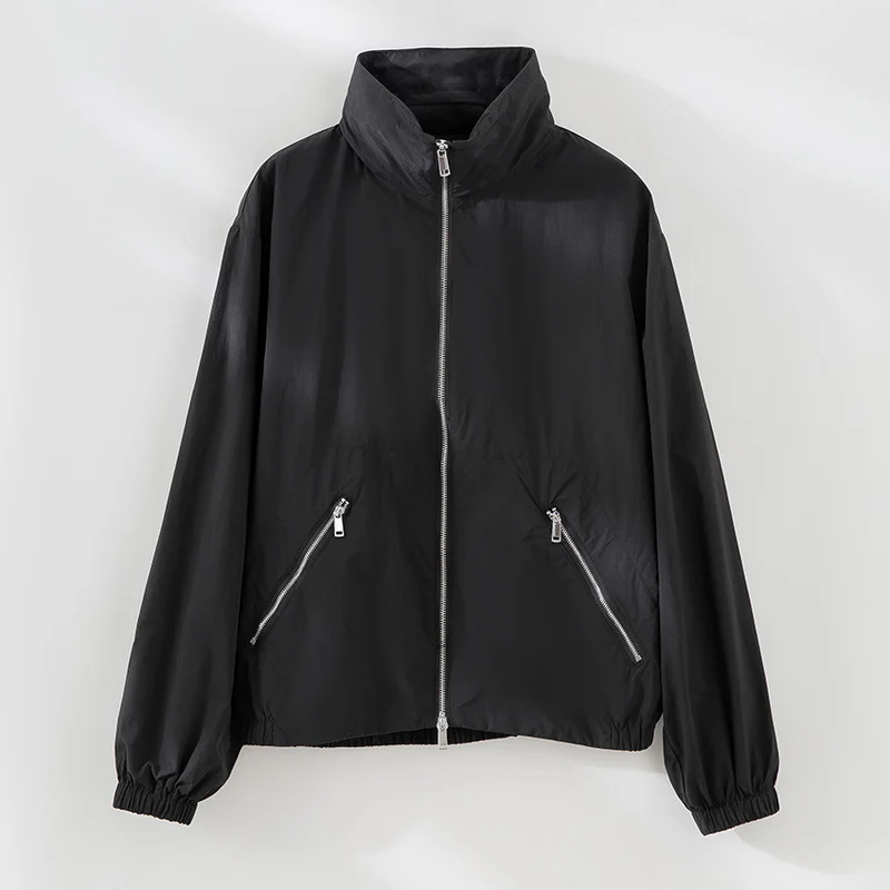 Damen Ultralight Übergangsjacke mit hohem Kragen, diagonalen Reißverschlusstaschen und elastischem Saum Drune
