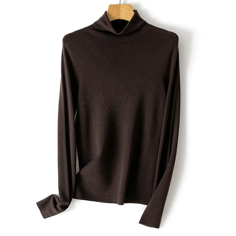 Damen Ultrafeiner Rollkragenpullover aus Feinstrick mit schmaler Silhouette Drune