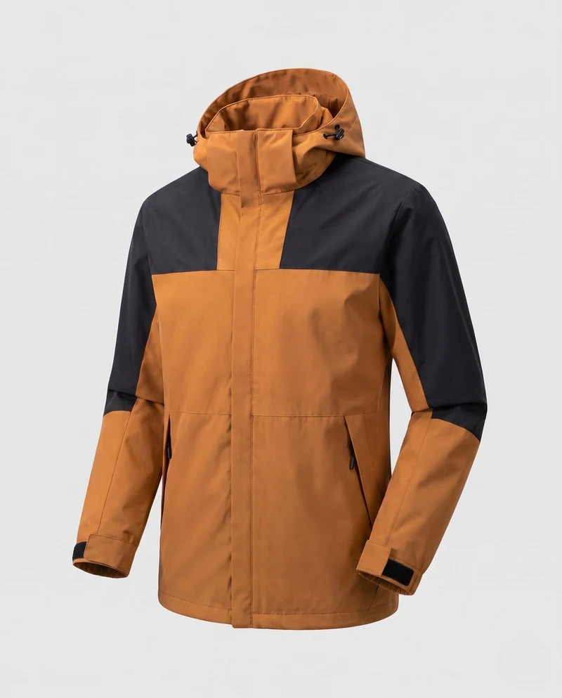 Damen leichte zweischichtige Kapuzenjacke mit winddichter Membran und funktionalen Reißverschlusstaschen Drune