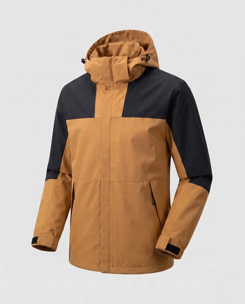 Damen leichte zweischichtige Kapuzenjacke mit winddichter Membran und funktionalen Reißverschlusstaschen Drune