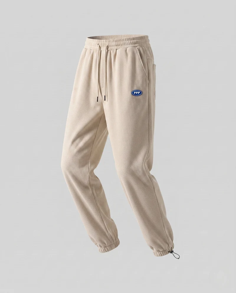 Frauen lockere Cord-Jogginghosen mit Patchwork-Seitenstreifen, elastischem Bund und Bündchen Drune