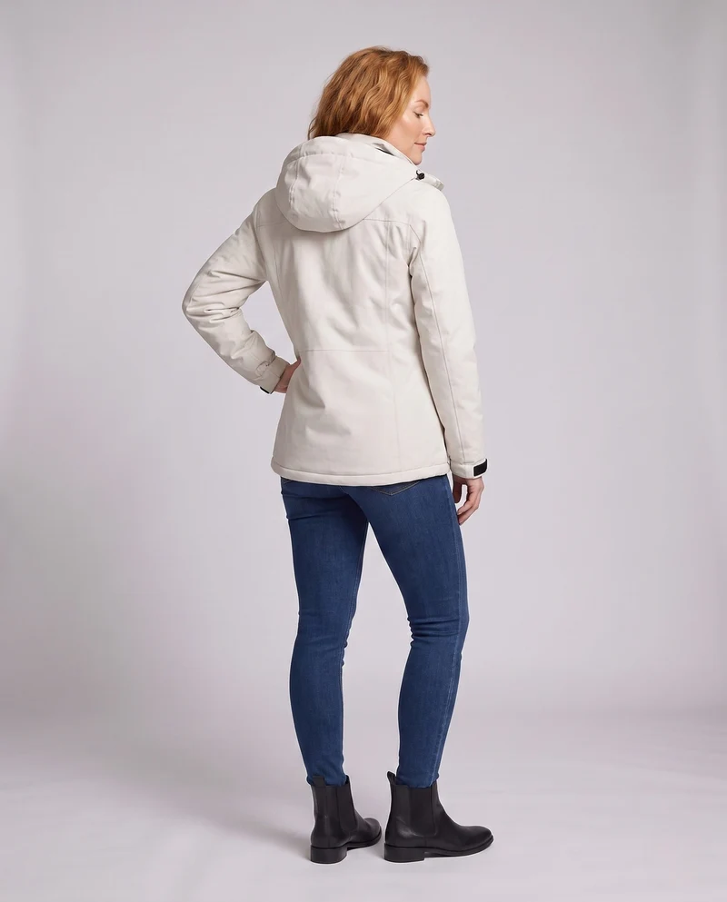 Damen vielseitiger Kapuzenparka mit wärmendem Fleece-Futter und wasserabweisender Oberfläche Drune