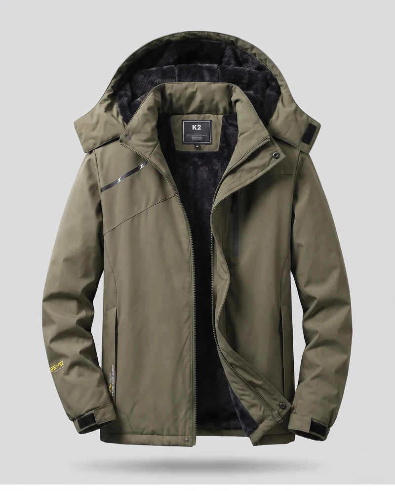 Damen vielseitiger Kapuzenparka mit wärmendem Fleece-Futter und wasserabweisender Oberfläche Drune