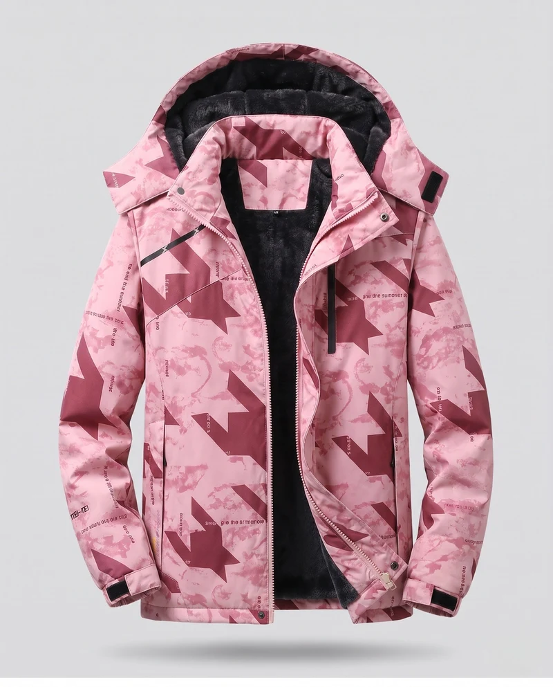 Damen vielseitiger Kapuzenparka mit wärmendem Fleece-Futter und wasserabweisender Oberfläche Drune