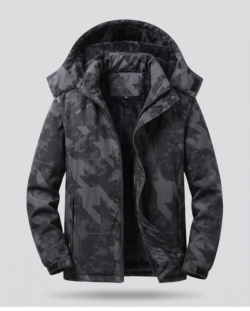 Damen vielseitiger Kapuzenparka mit wärmendem Fleece-Futter und wasserabweisender Oberfläche Drune