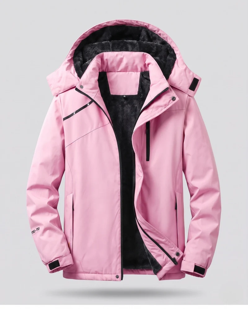 Damen vielseitiger Kapuzenparka mit wärmendem Fleece-Futter und wasserabweisender Oberfläche Drune