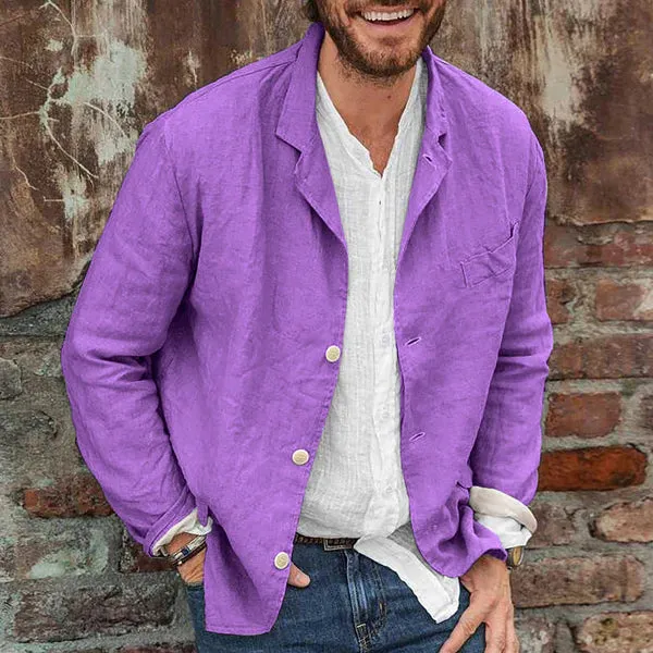 Drune | Leichte Sommerjacke aus einer Baumwoll-Leinen-Mischung für Männer