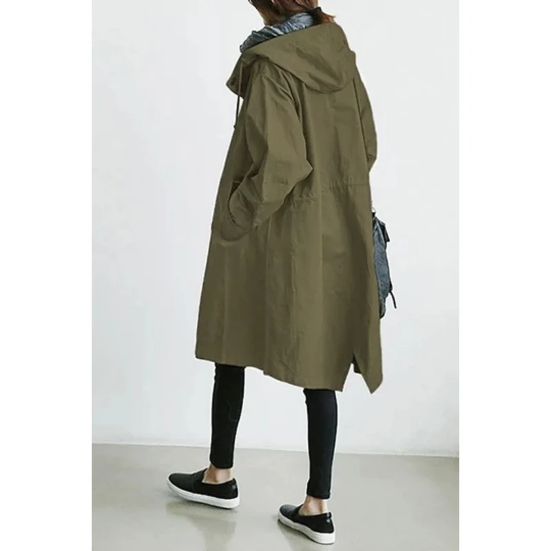 Drune | Isabelle Langer Damen-Trenchcoat mit Kapuze