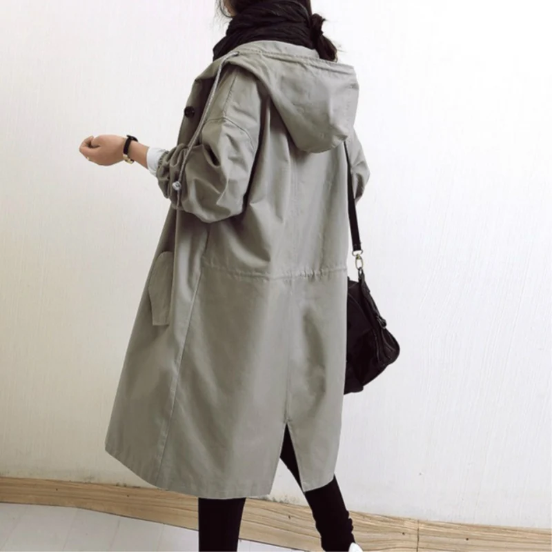 Drune | Isabelle Langer Damen-Trenchcoat mit Kapuze