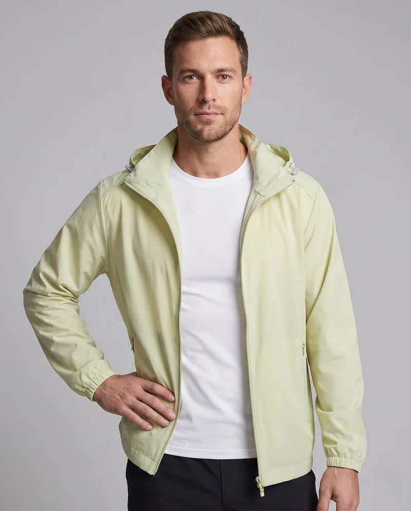 Herren nan leichte wasserabweisende Softshelljacke mit Kapuze und Reißverschluss Drune