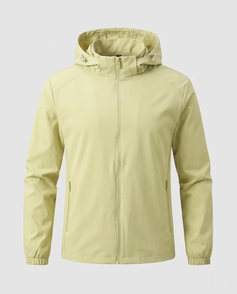 Herren nan leichte wasserabweisende Softshelljacke mit Kapuze und Reißverschluss Drune