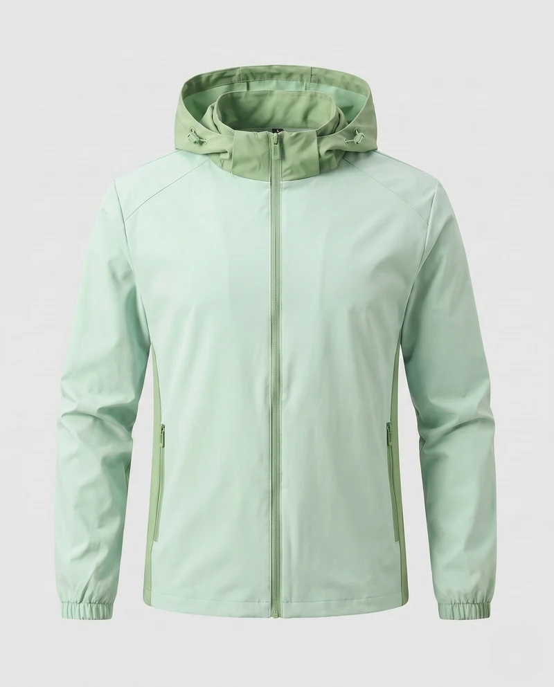 Herren nan leichte wasserabweisende Softshelljacke mit Kapuze und Reißverschluss Drune
