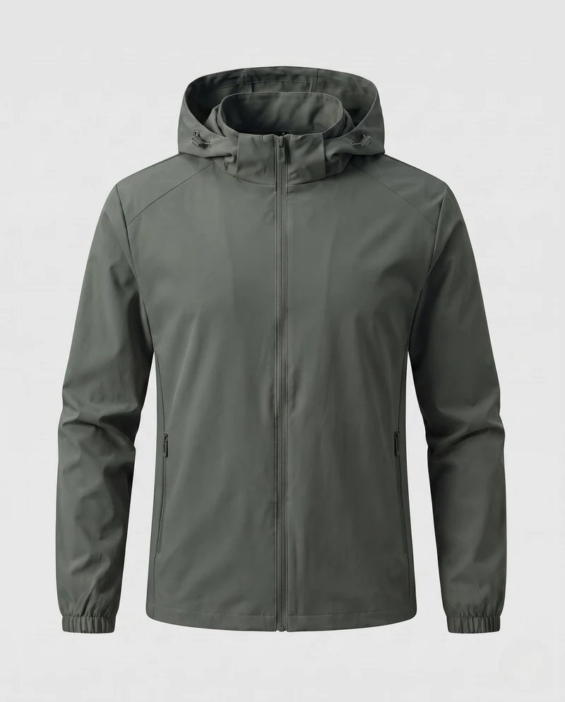 Herren nan leichte wasserabweisende Softshelljacke mit Kapuze und Reißverschluss Drune
