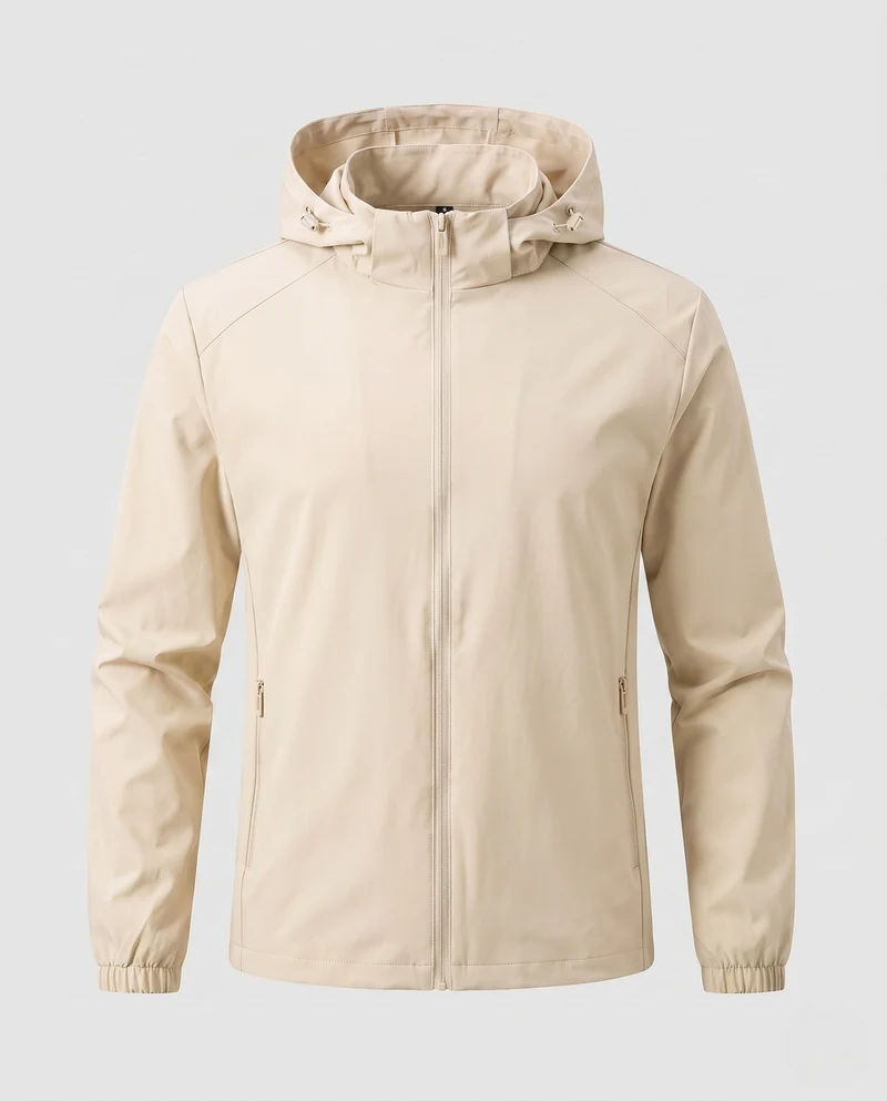 Herren nan leichte wasserabweisende Softshelljacke mit Kapuze und Reißverschluss Drune