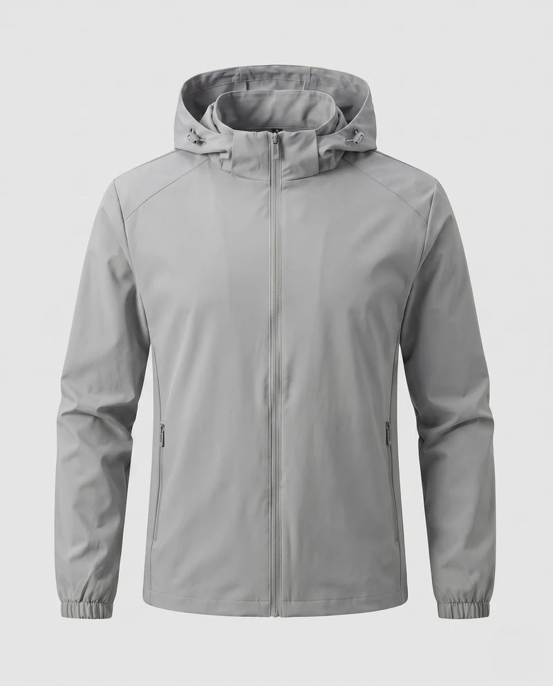 Herren nan leichte wasserabweisende Softshelljacke mit Kapuze und Reißverschluss Drune