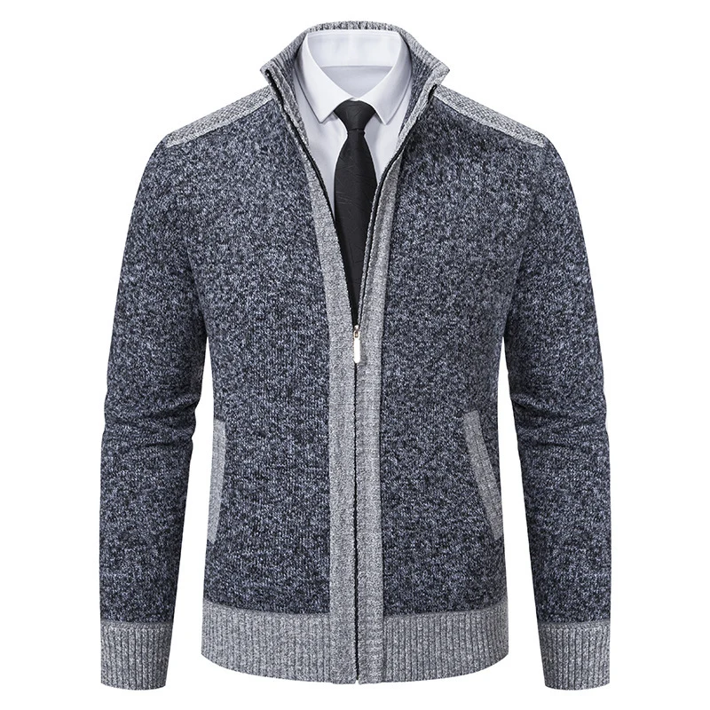 Herren Strickjacke mit hohem Kragen Drune