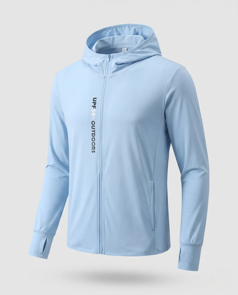 Herren atmungsaktive UV-Schutzjacke mit Kapuze Drune