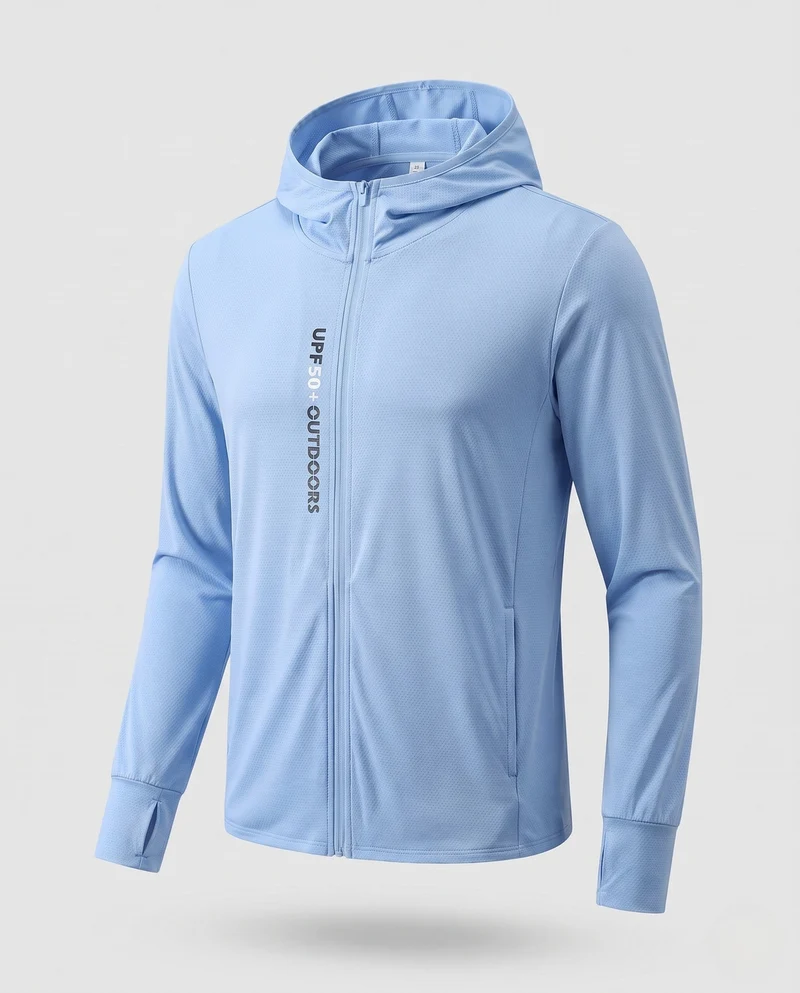 Herren atmungsaktive UV-Schutzjacke mit Kapuze Drune