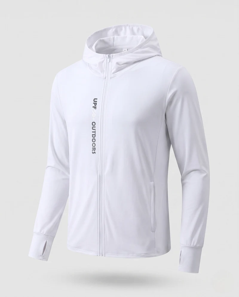Herren atmungsaktive UV-Schutzjacke mit Kapuze Drune