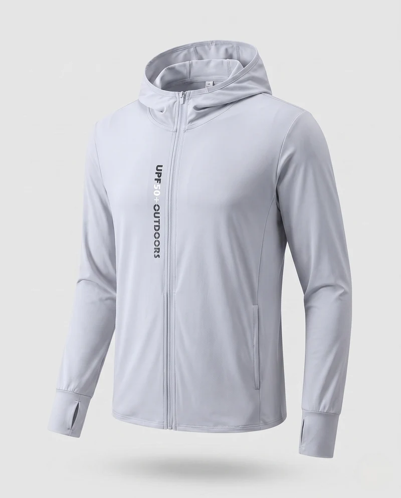 Herren atmungsaktive UV-Schutzjacke mit Kapuze Drune