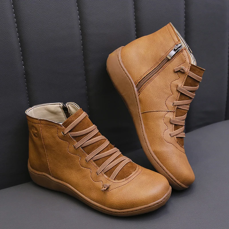 Herren Hochgeschnittener Leder-Sneaker mit elastischer Schnürung und ergonomischer Gummisohle Drune