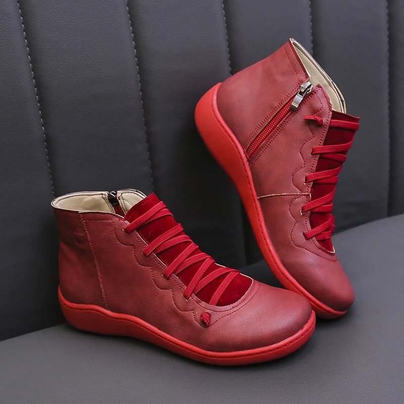 Herren Hochgeschnittener Leder-Sneaker mit elastischer Schnürung und ergonomischer Gummisohle Drune