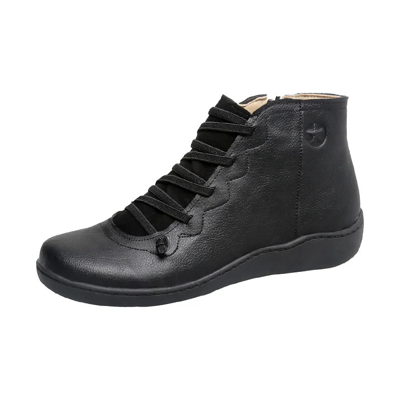 Herren Hochgeschnittener Leder-Sneaker mit elastischer Schnürung und ergonomischer Gummisohle Drune