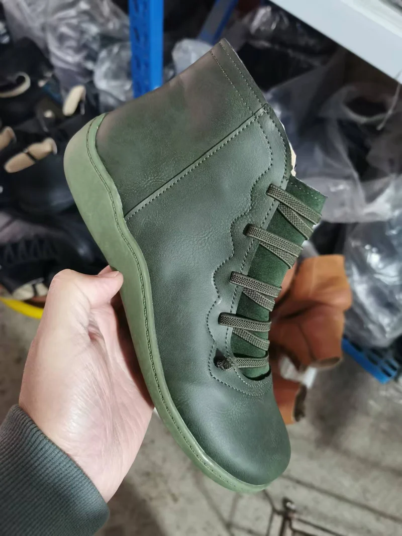 Herren Hochgeschnittener Leder-Sneaker mit elastischer Schnürung und ergonomischer Gummisohle Drune