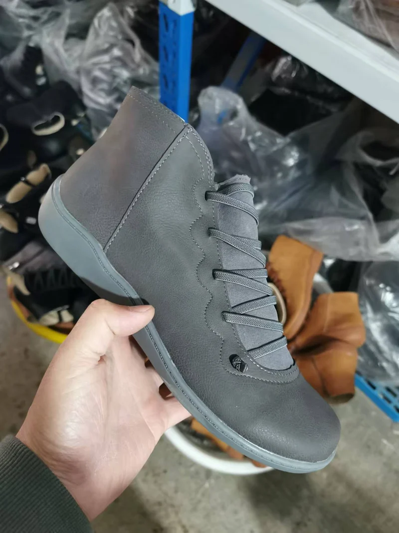 Herren Hochgeschnittener Leder-Sneaker mit elastischer Schnürung und ergonomischer Gummisohle Drune