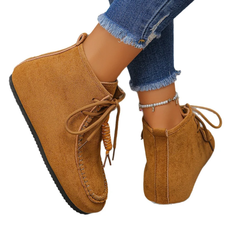 Damen Velours‑Ankle‑Mokassin mit dekorativer Quaste und handgenähter Moc‑Naht Drune