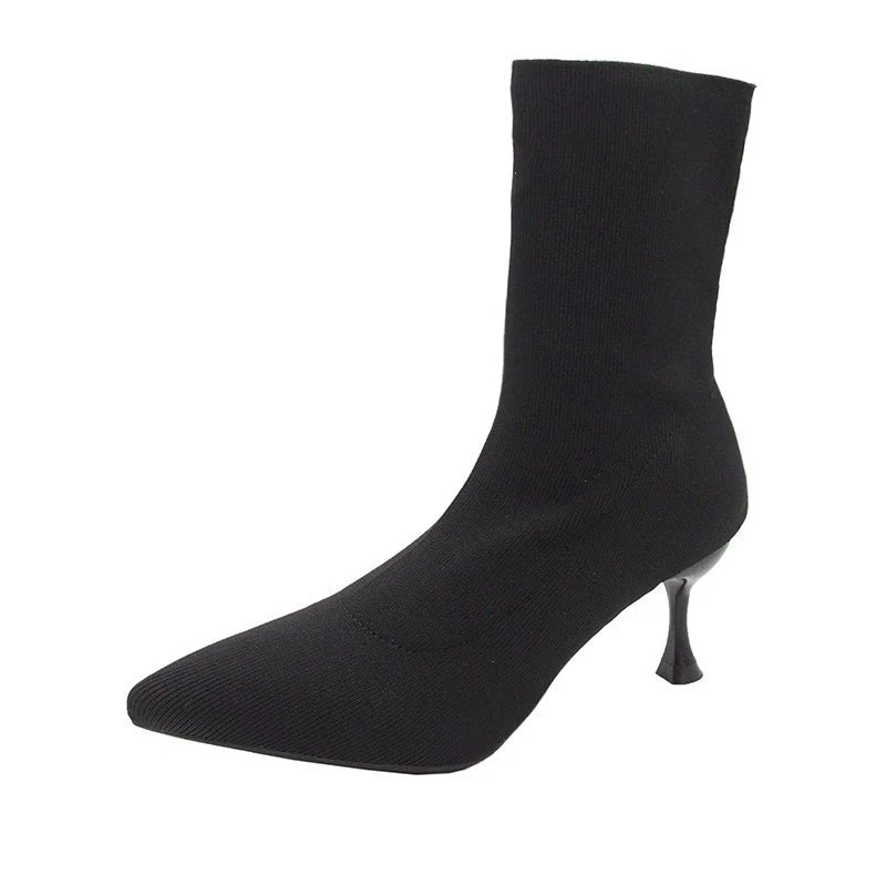 Damen Stretch‑Stiefelette mit spitzer Zehenform und schlankem Stiletto‑Absatz Drune
