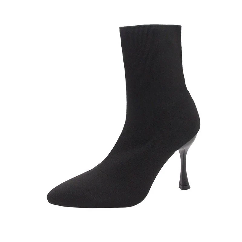 Damen Stretch‑Stiefelette mit spitzer Zehenform und schlankem Stiletto‑Absatz Drune