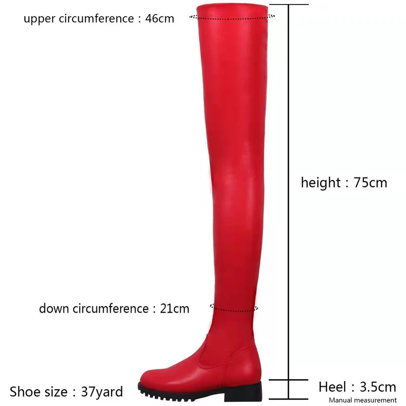 Damen Overknee-Stiefel mit elastischem Stretchschaft und Profilsohle Drune