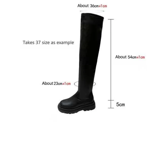 Damen Overknee-Stiefel Drune