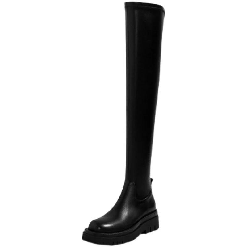 Damen Overknee-Stiefel Drune