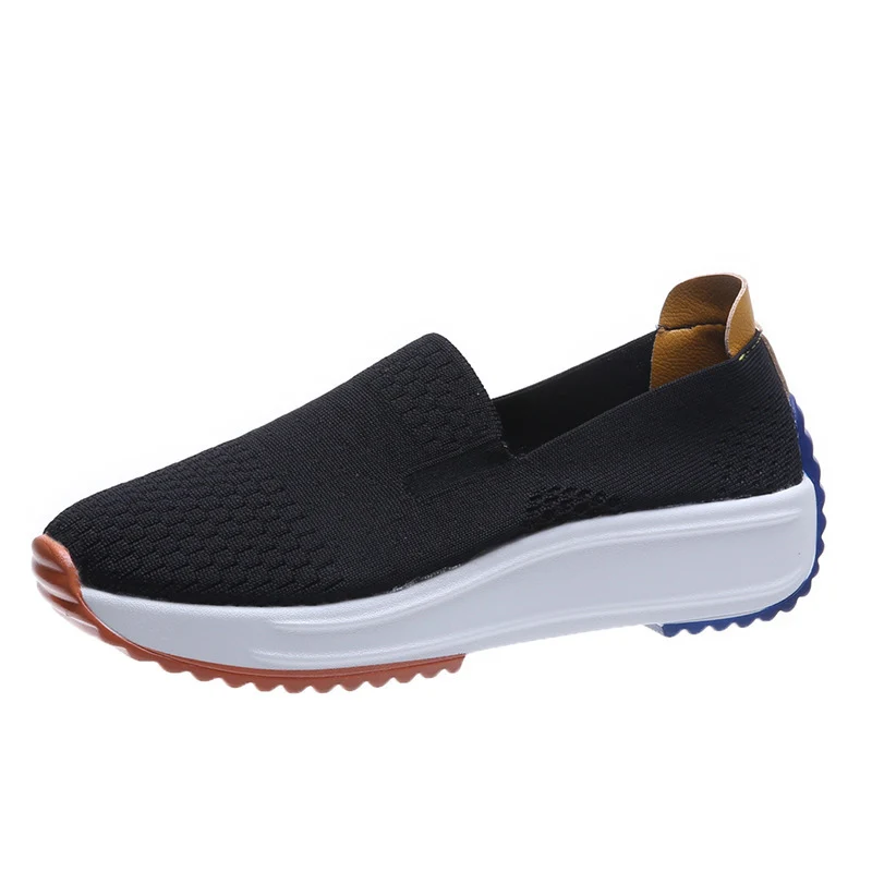 Damen Nahtloser Strick‑Slip‑On‑Walking Sneaker mit ergonomischem Memory‑Foam Drune