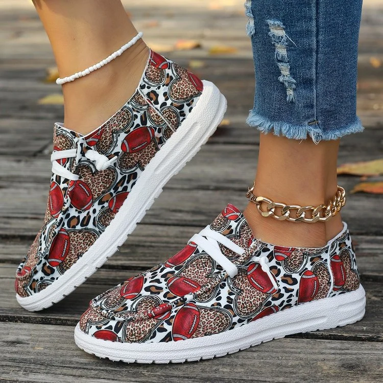 Damen Low‑Top Sneakers im Animal‑Mix mit Schnürung und gepolstertem Komfortfußbett Drune