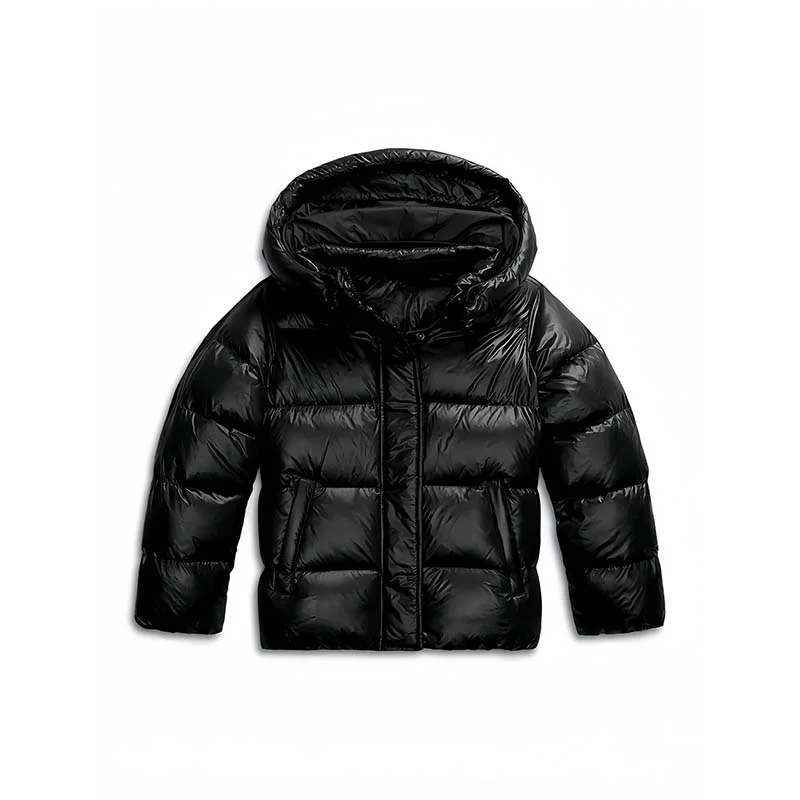 Damen Gesteppte Steppjacke mit Kapuze, Boxy-Schnitt und wasserabweisender Hülle Drune